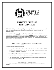 driver's license restoration