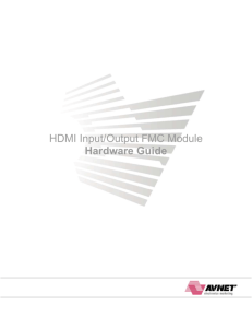 HDMI Input/Output FMC Module Hardware Guide