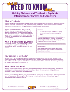 Helping Children and Youth with Psychosis Information