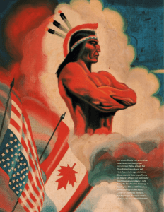 : details from an american indian movement (aim) poster. : native