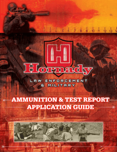 ammunition & test report application guide