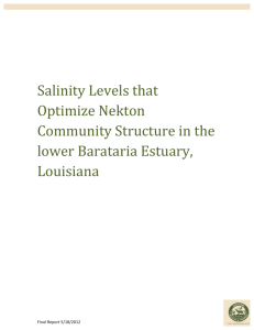 Salinity Levels that Optimize Nekton Community Structure in the