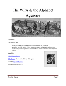 The WPA & the Alphabet Agencies