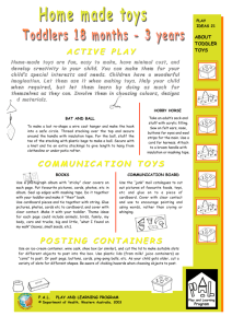 Play and Learn Fact Sheet No 21 - Home Made Toys