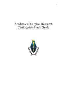 Academy of Surgical Research Certification Study Guide