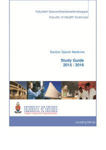 Study Guide 2015 / 2016 - University of Pretoria