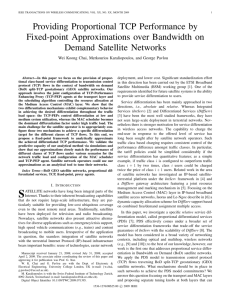 Providing Proportional TCP Performance by Fixed