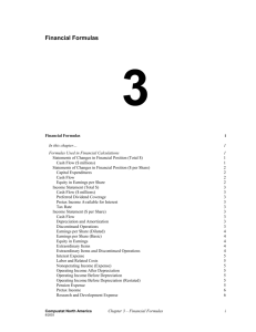 Chapter 3 - Financial Formulas