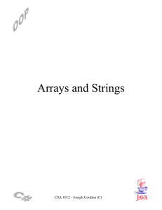 Arrays and Strings