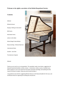Welcome to the eighth e-newsletter of the British Harpsichord