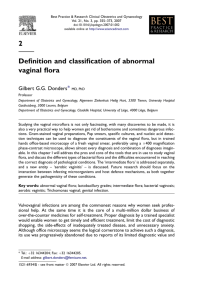 2 Definition and classification of abnormal vaginal flora