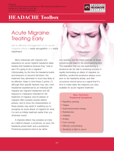 Acute Migraine: Treating Early