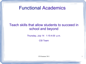 Functional Academics