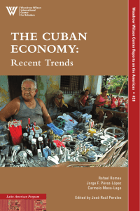 The Cuban Economy: Recent Trends