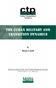 the cuban military and transition dynamics