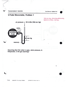 pg 1-4 manometer questions WS KEY