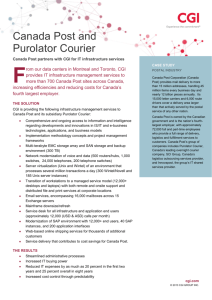 Canada Post and Purolator Courier