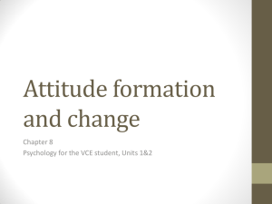 Attitude formation and change
