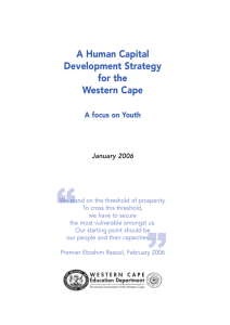 A Human Capital Development Strategy for the Western Cape
