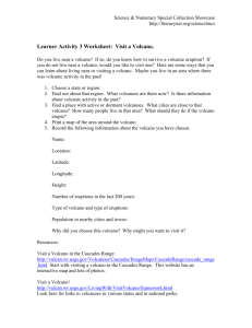Learner Activity 3 Worksheet: Visit a Volcano.