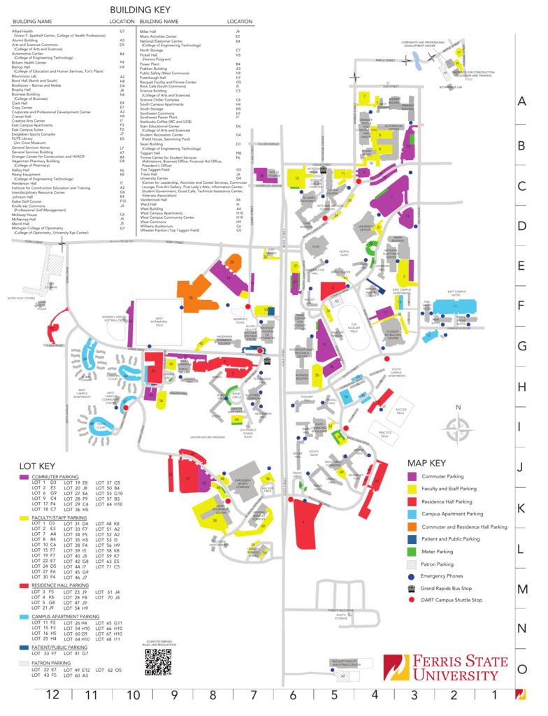 Campus Map Ferris State University