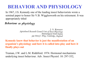 Behavior and physiology
