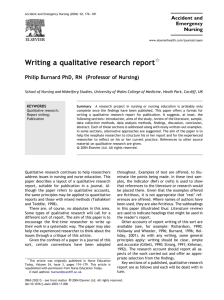 Writing a qualitative research reportq