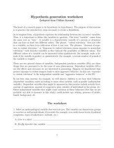 Hypothesis generation worksheet