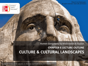 CHAPTER 6: Culture & Cultural Geography