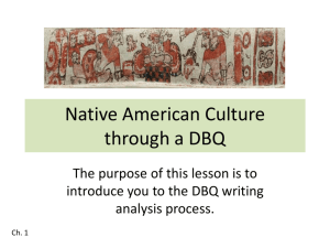 Native American Culture through a DBQ