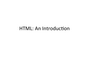 HTML - Basic Web Design