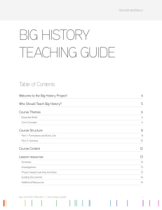 big history teaching guide