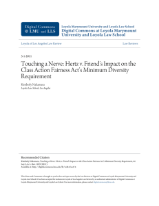 Touching a Nerve: Hertz v. Friendâ•Žs Impact on the Class Action