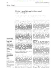 Forced hyperphasia and environmental dependency syndrome