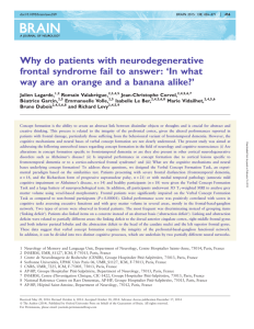 Why do patients with neurodegenerative frontal syndrome fail to