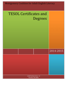 TESOL Certificates and Degrees