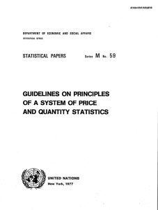 guidelines on principles of a system of price and quantity statistics