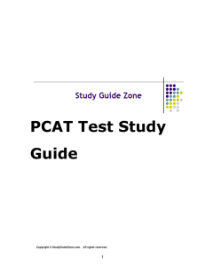 PCAT Test Study Guide