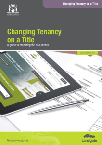 Changing Tenancy on a Title