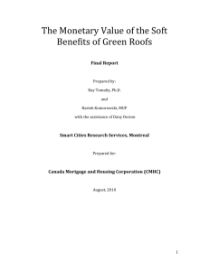 The Monetary Value of the Soft Benefits of Green Roofs