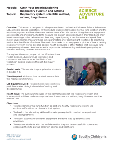 Module: Catch Your Breath! Exploring Respiratory Function and