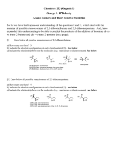 Stereochem of Alkene addition Rxn 233