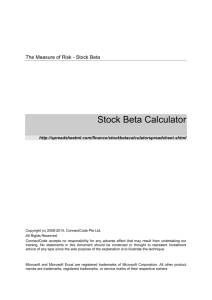 Stock Beta Calculator