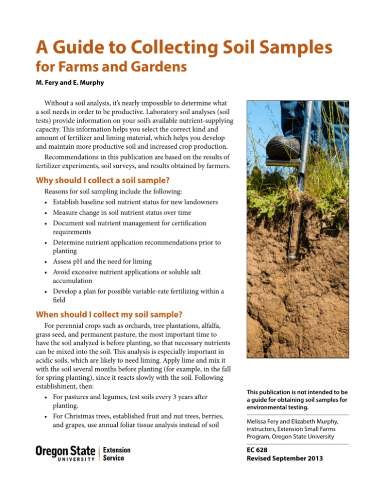 A Guide to Collecting Soil Samples for Farms and