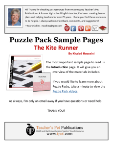 The Kite Runner - Puzzle Pack