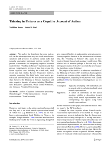 Thinking in Pictures as a Cognitive Account of Autism