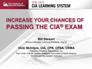 passing the cia exam - The IIA's CIA Learning System