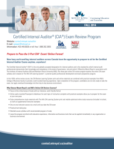 Certified Internal Auditor® (CIA®) Exam Review Program
