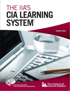 The IIA's CIA Learning System Sampler Book , version 4