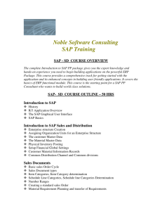 SAP - SD - Noble Software Consulting